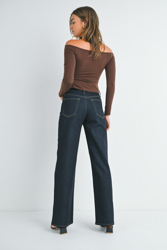 Relaxed Wide Leg - Dark Denim