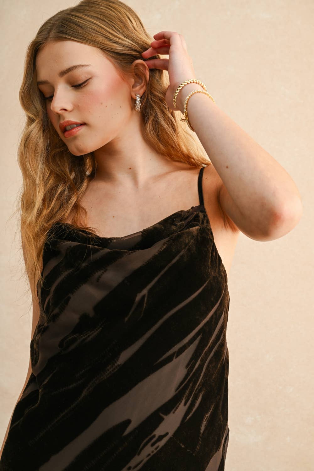 Velvet Textured Maxi Dress