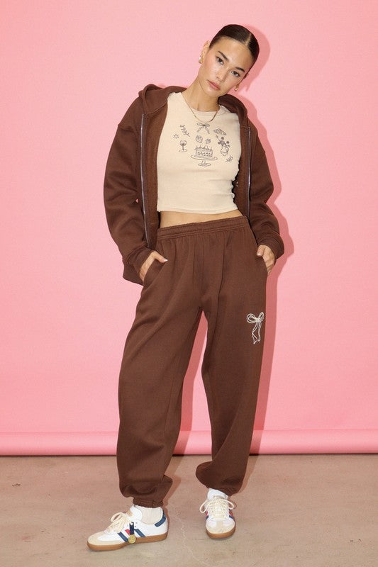 Chocolate Bow Sweatpants