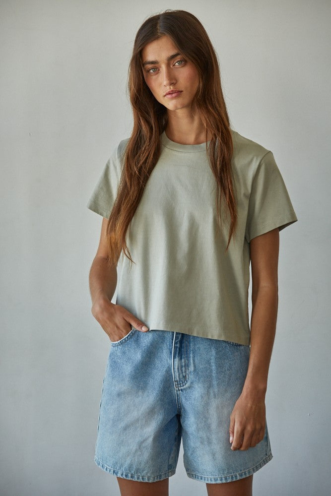 Everyday Crew Tee - Moss