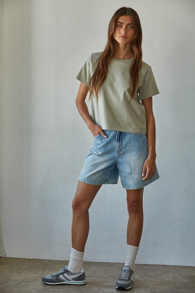 Everyday Crew Tee - Moss