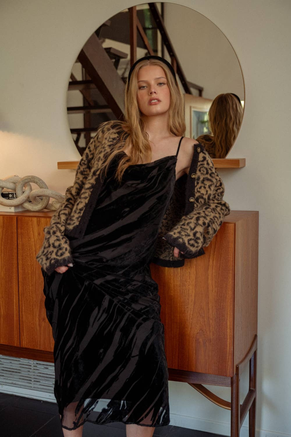 Velvet Textured Maxi Dress