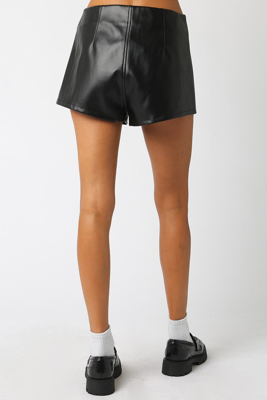Jenna Leather Micro Shorts