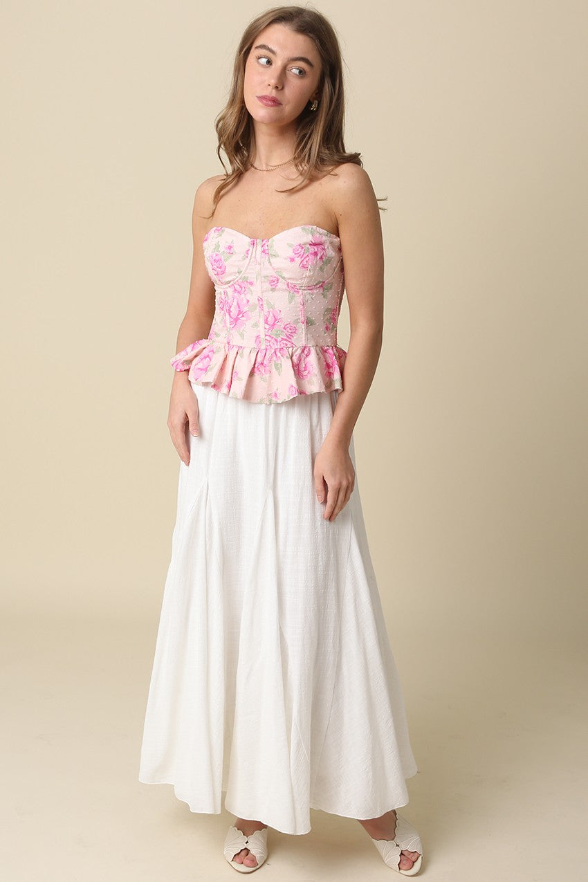 Sadie Pleated Flowy Maxi Skirt