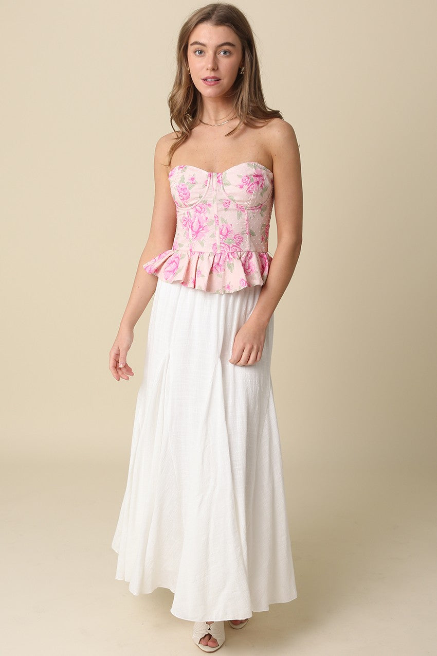 Sadie Pleated Flowy Maxi Skirt