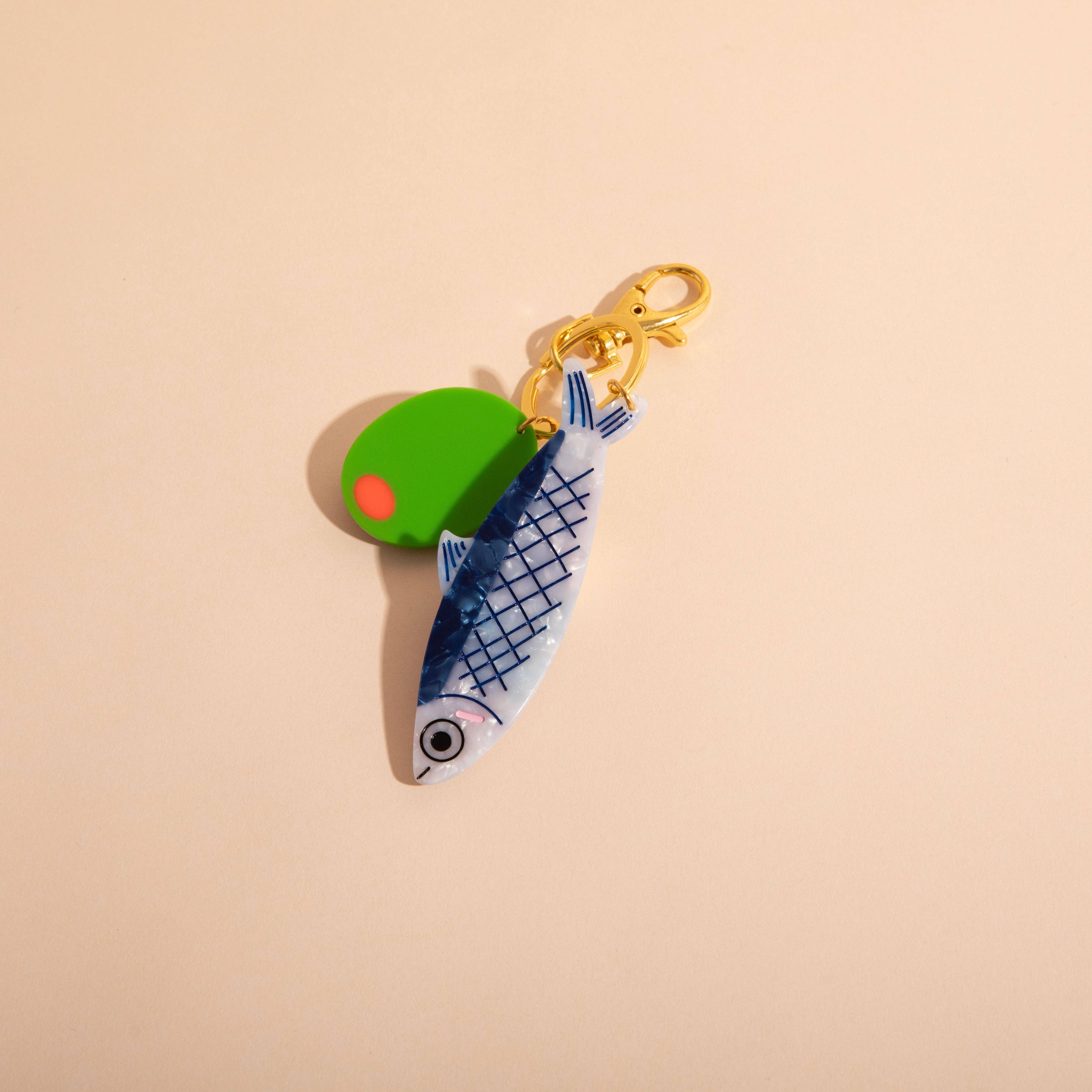 Fish & Olive Bag Charm