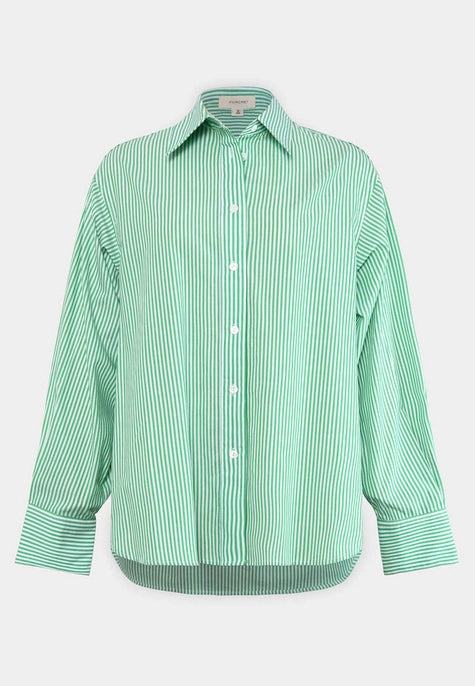 Manhattan Striped Cotton Shirt - Green