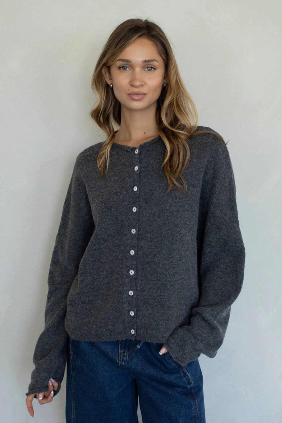 Piper Cardigan - Charcoal