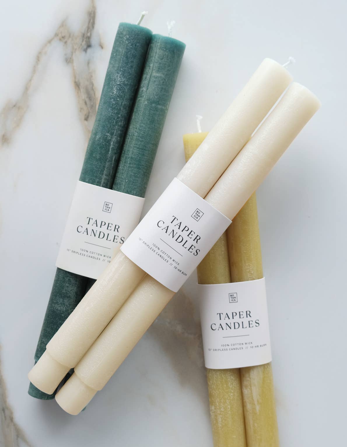 Taper Candle Pair - Martini Olive