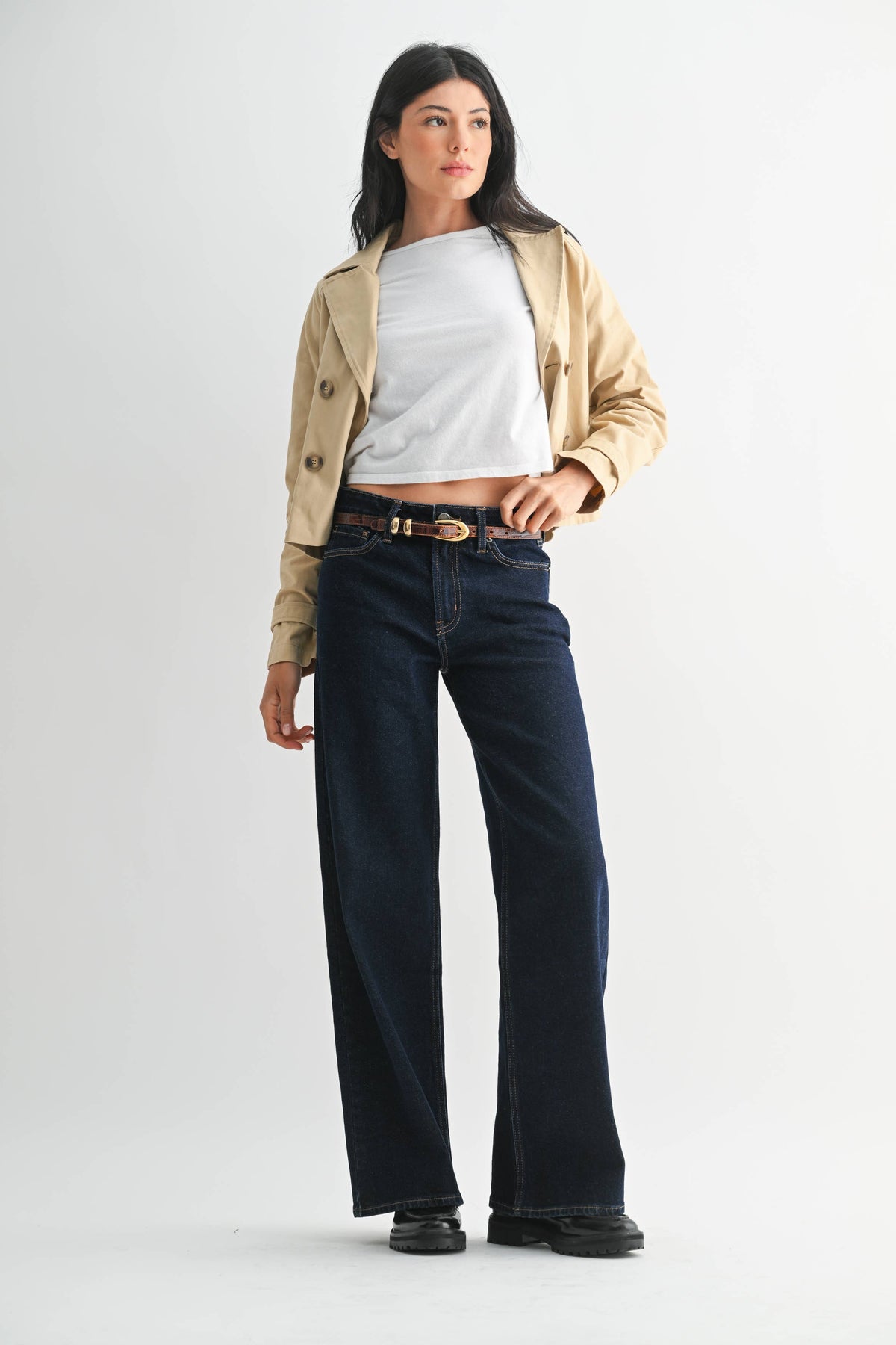 High Rise Full Length Straight - SUPER DARK