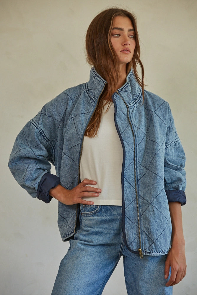 Denim Quilted Jacket