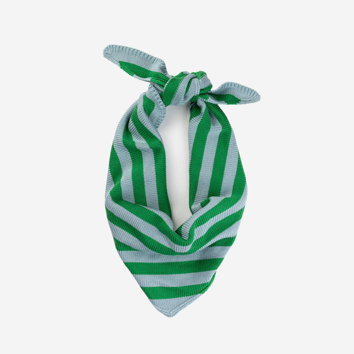 Simple Stripe Triangle Scarf: Kelly Stone Blue