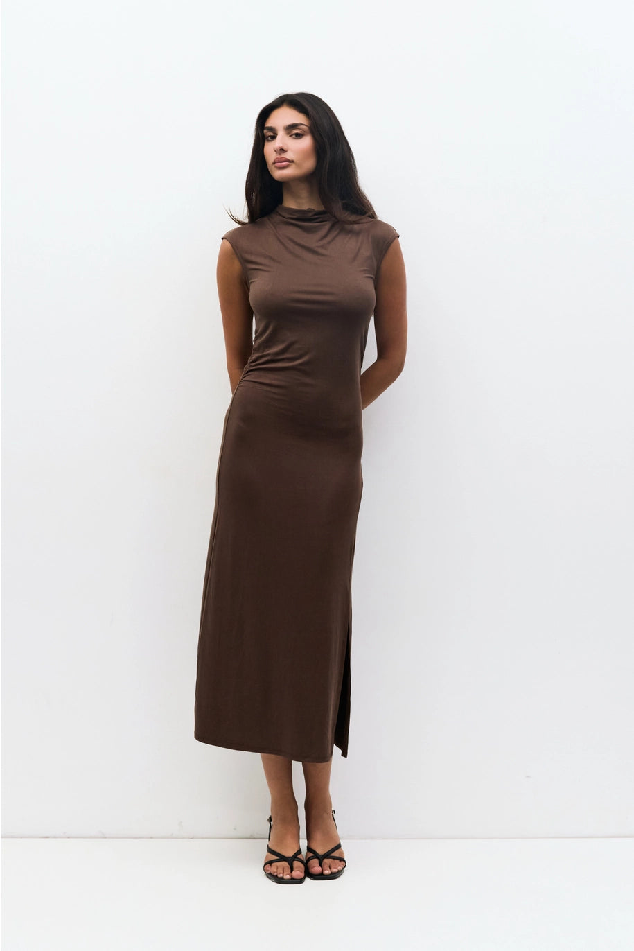 Felicia Cowl Mock Neck Dress