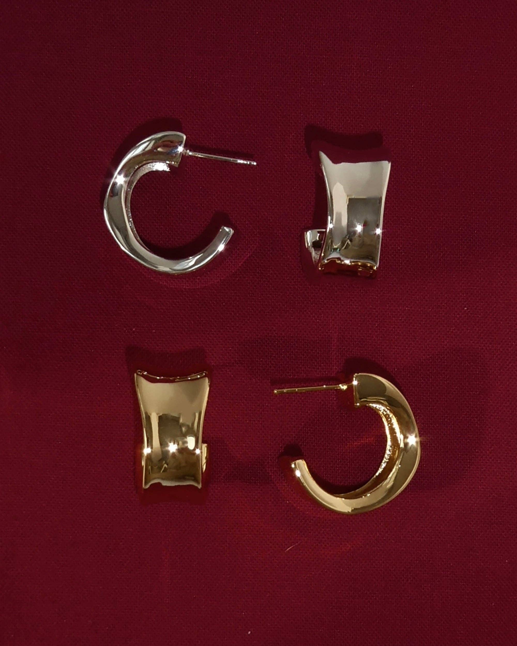 Zara Volume Hoops - Silver