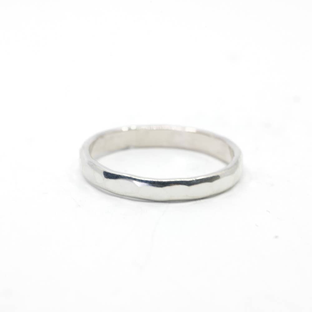 Thick Hammered Ring