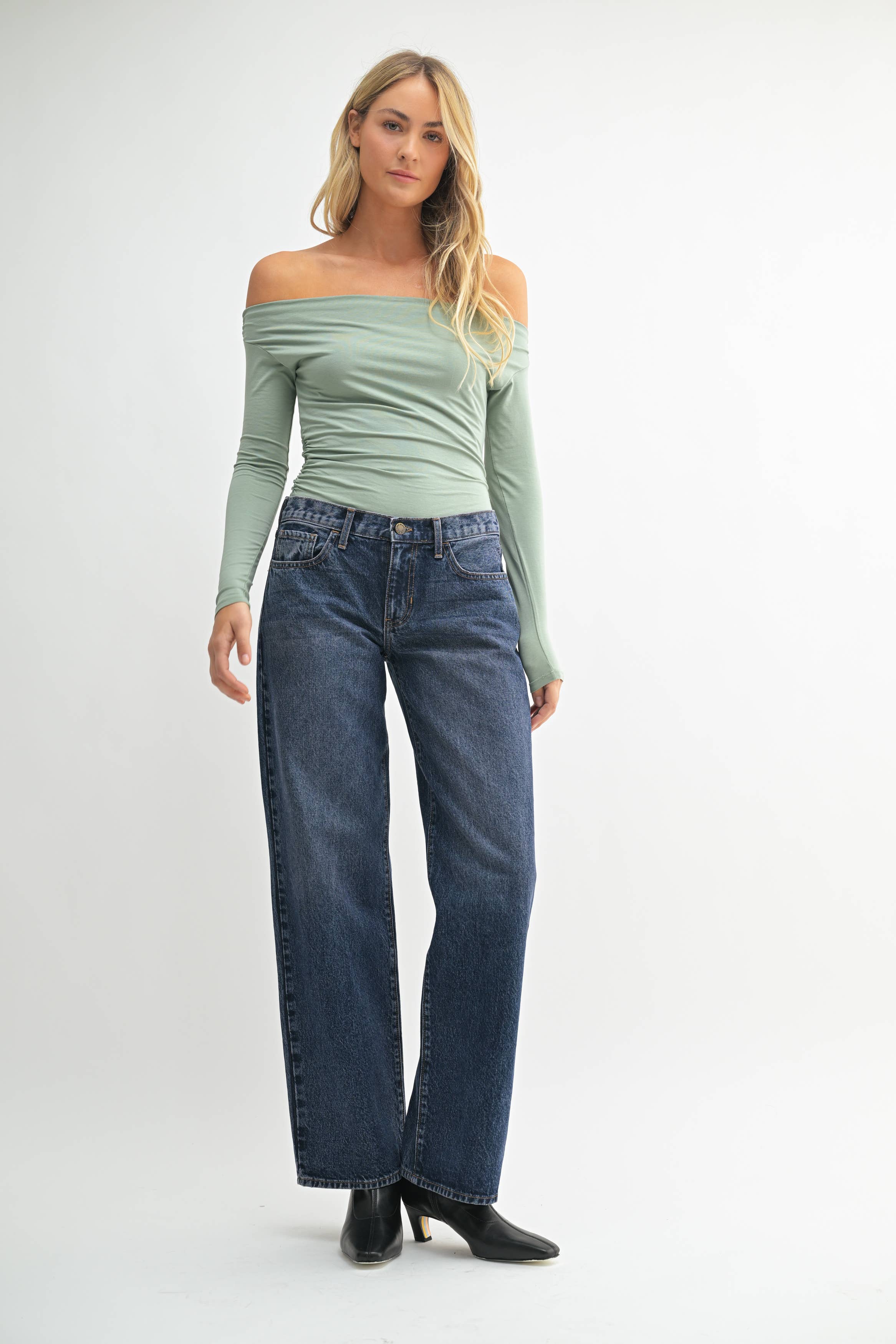 Low Rise Baggy Slouch - Vintage Dark Wash