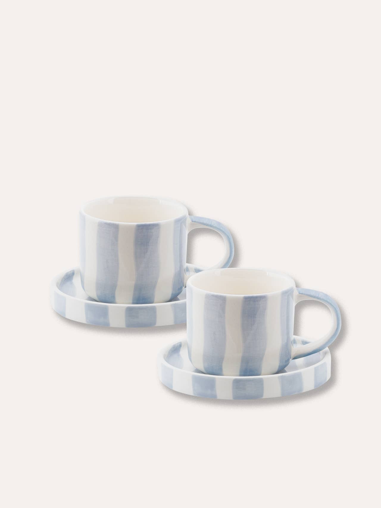 Espresso Stripes Cups- morning azzurro (set of 2 - 4 pieces)