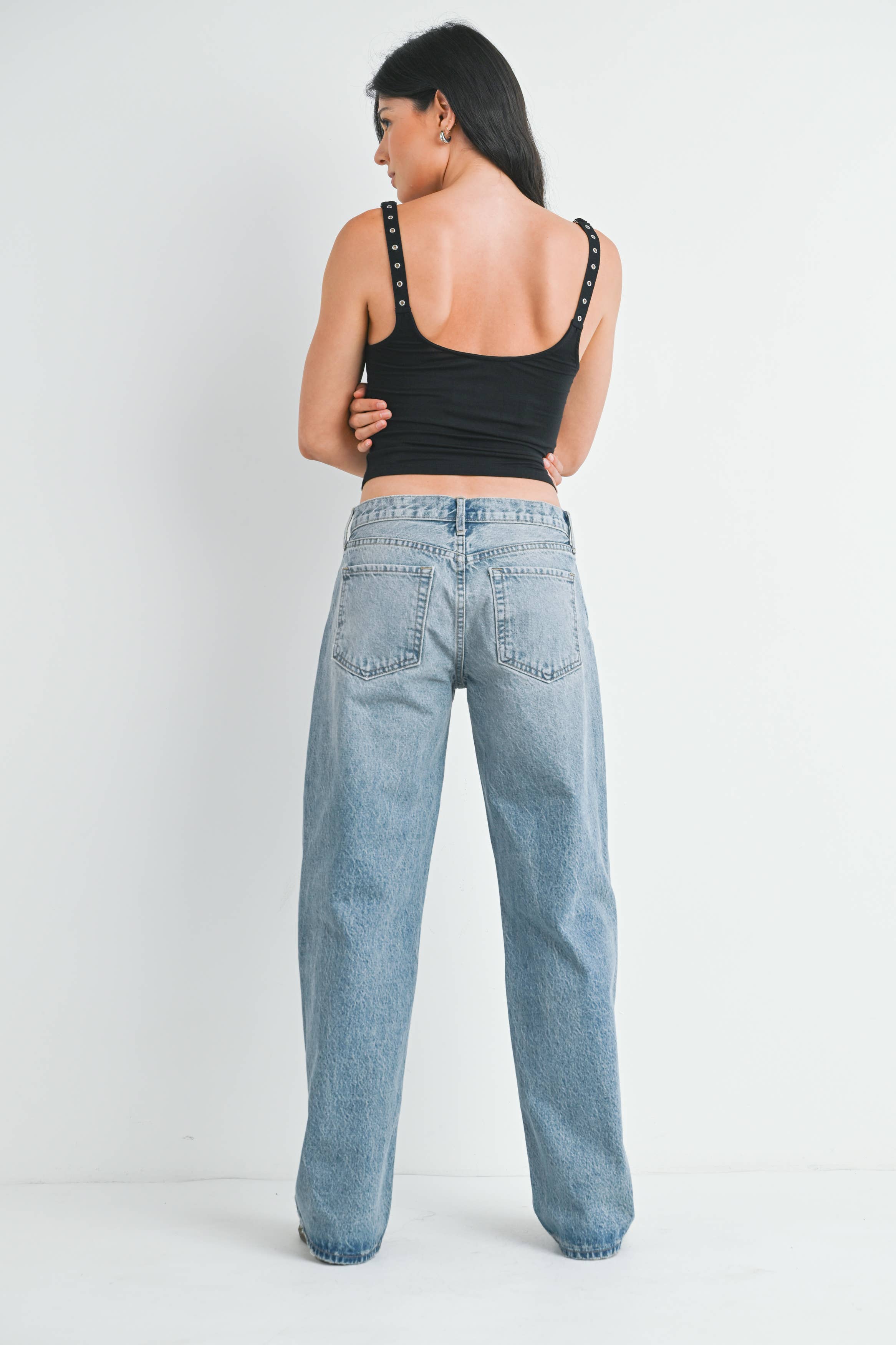 Vintage Light Wash Low Rise Baggy Slouch Jean