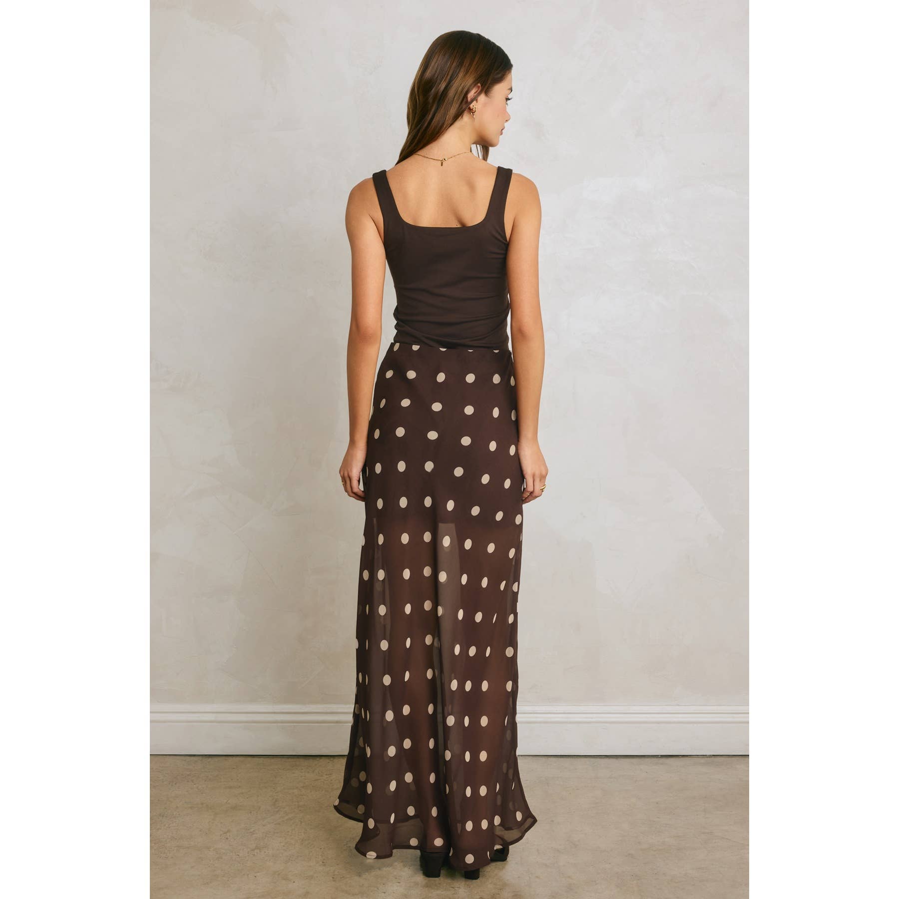 Polka Dot Maxi Skirt