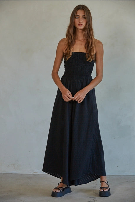 Black Strapless Jumpsuit