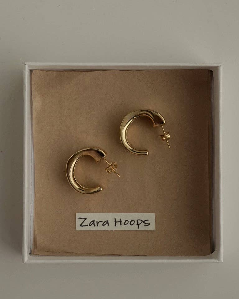 Zara Volume Hoops - Gold