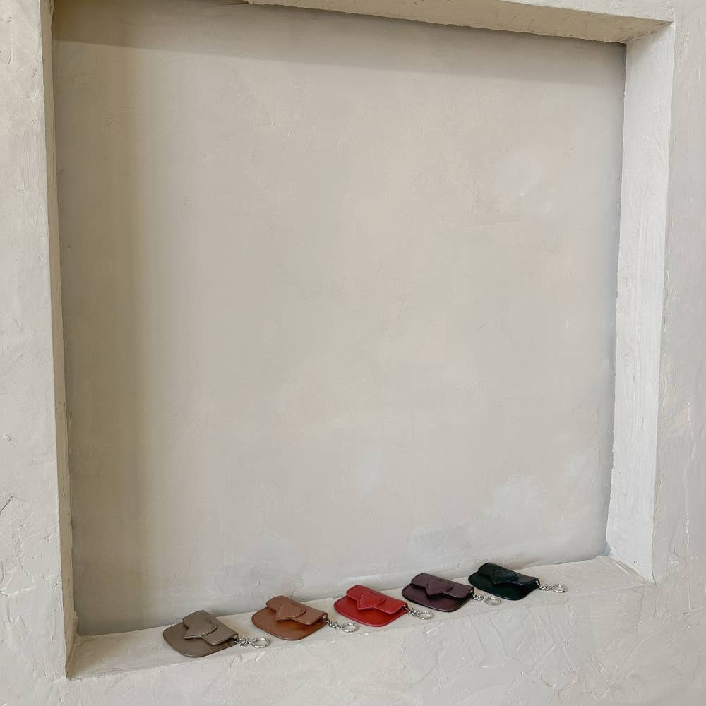 Lovell Espresso Vegan Leather Card Holder