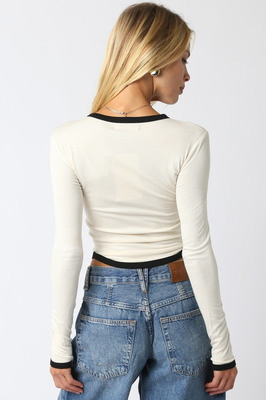 Kendall Top - Cream/Black