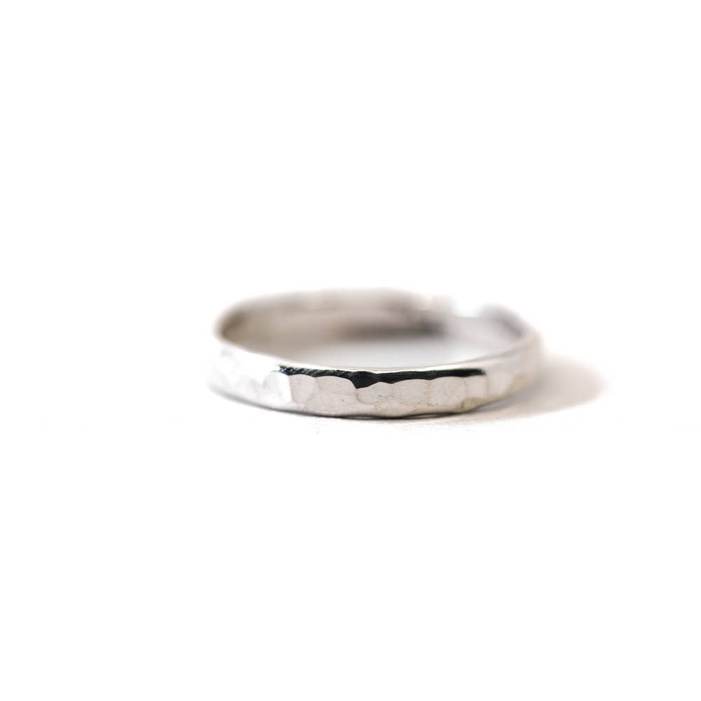 Thick Hammered Ring