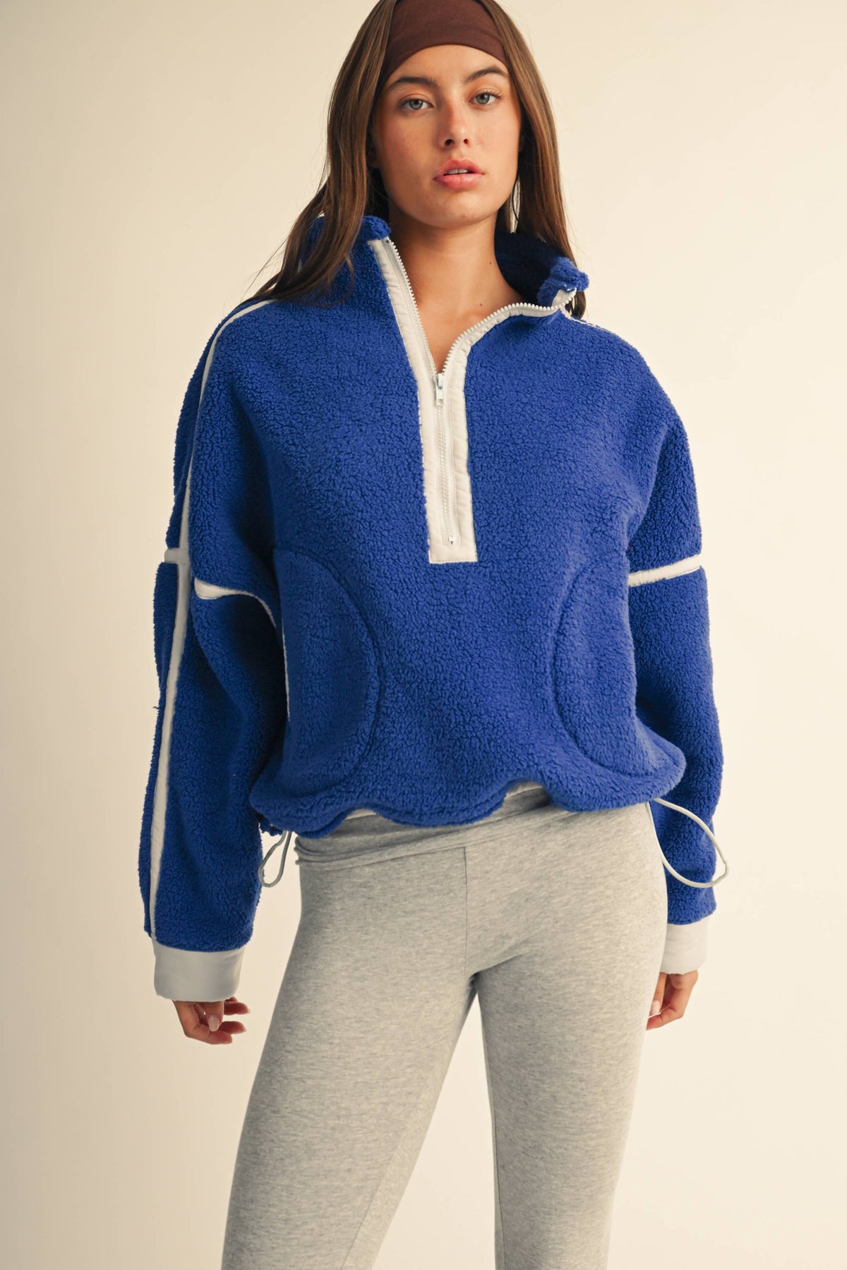 Contrast Trim Fleece Half-Zip