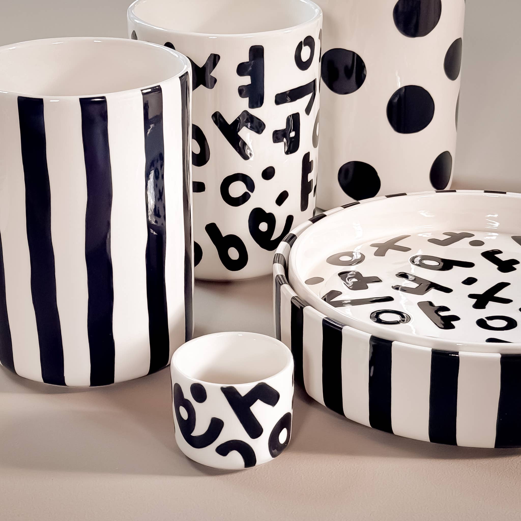 Mug Stripes - volcano black