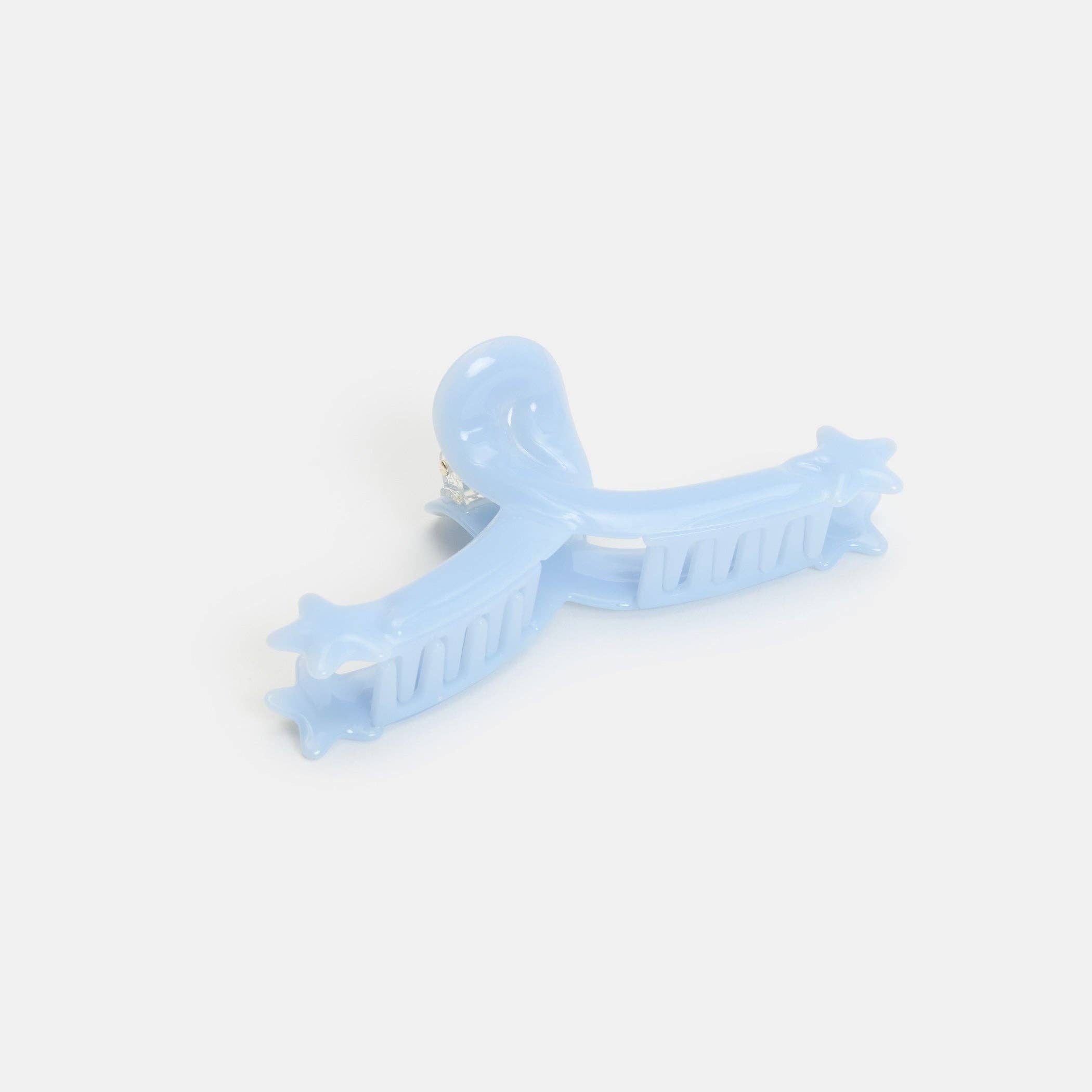 Single Star Loop Claw in Baby Blue