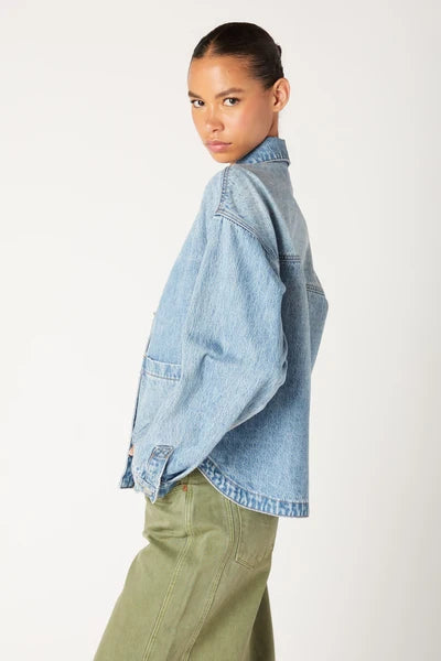 Together Again Denim Shacket