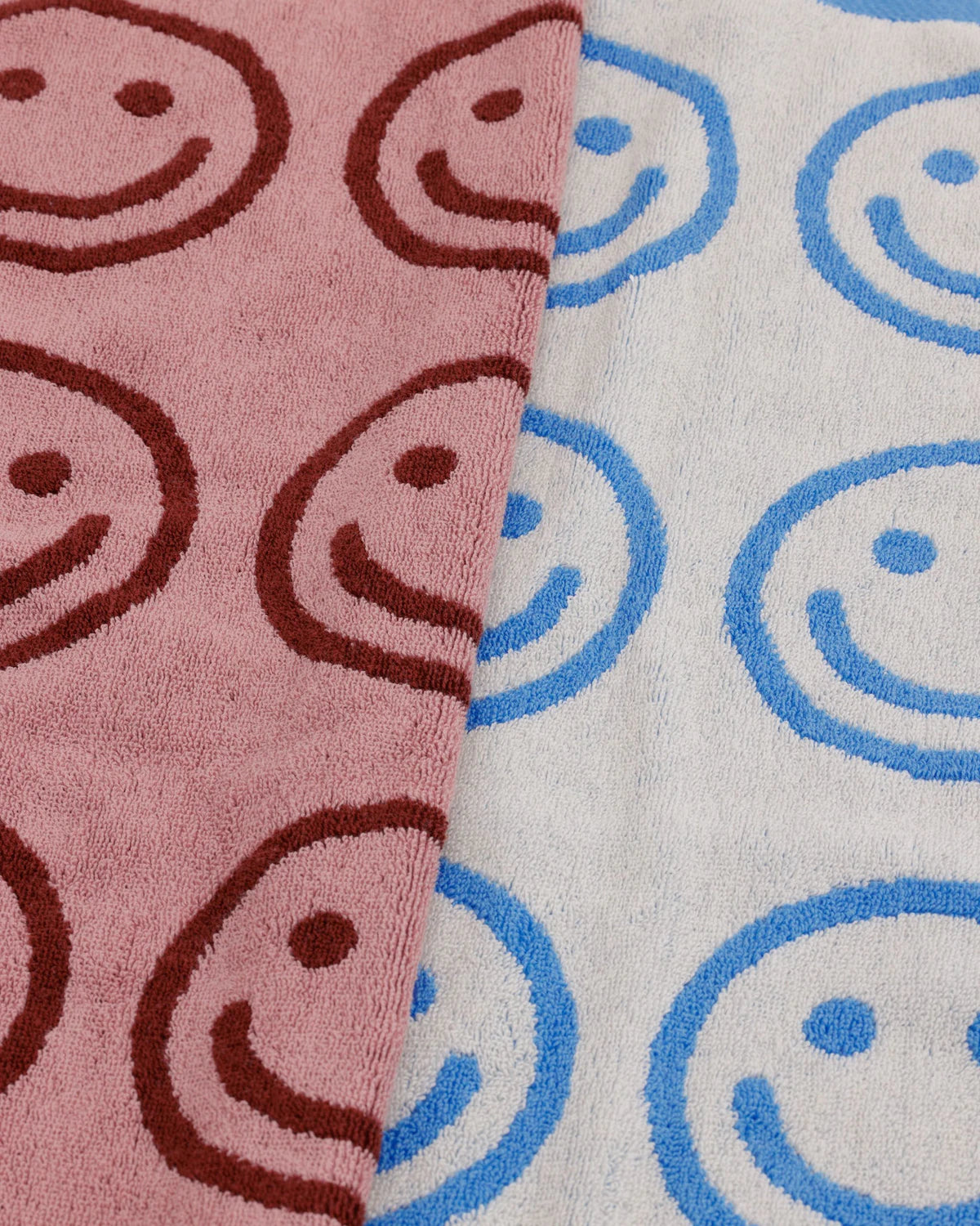 Hand Towel Set - Sky Blue and Blush Happy