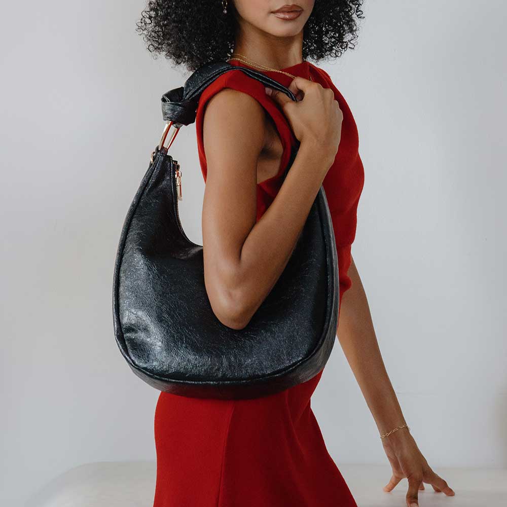 Lilie Silver Recycled Vegan Shoulder Bag