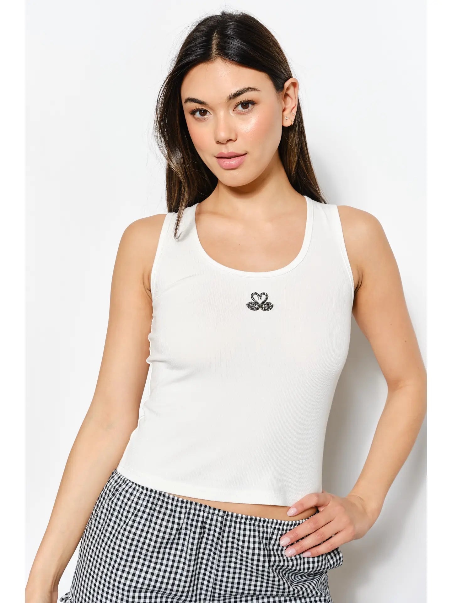 Beaded Swans Tank