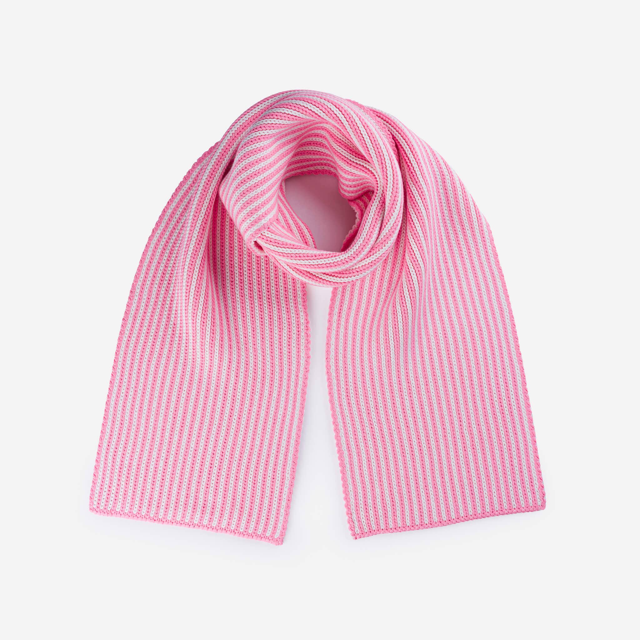 VERLOOP | knits - Pinstripe Big Scarf: Pink White