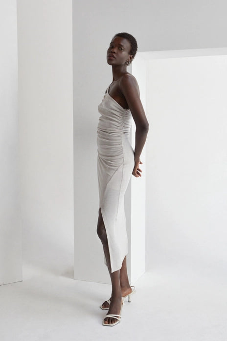 Katrina One Shoulder Knit Midi Dress 