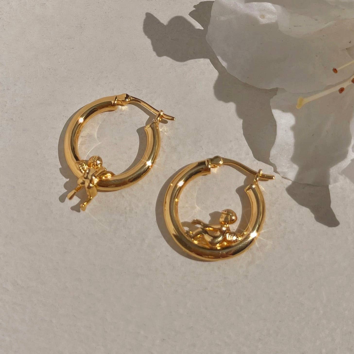 Cherub Hoops - Gold