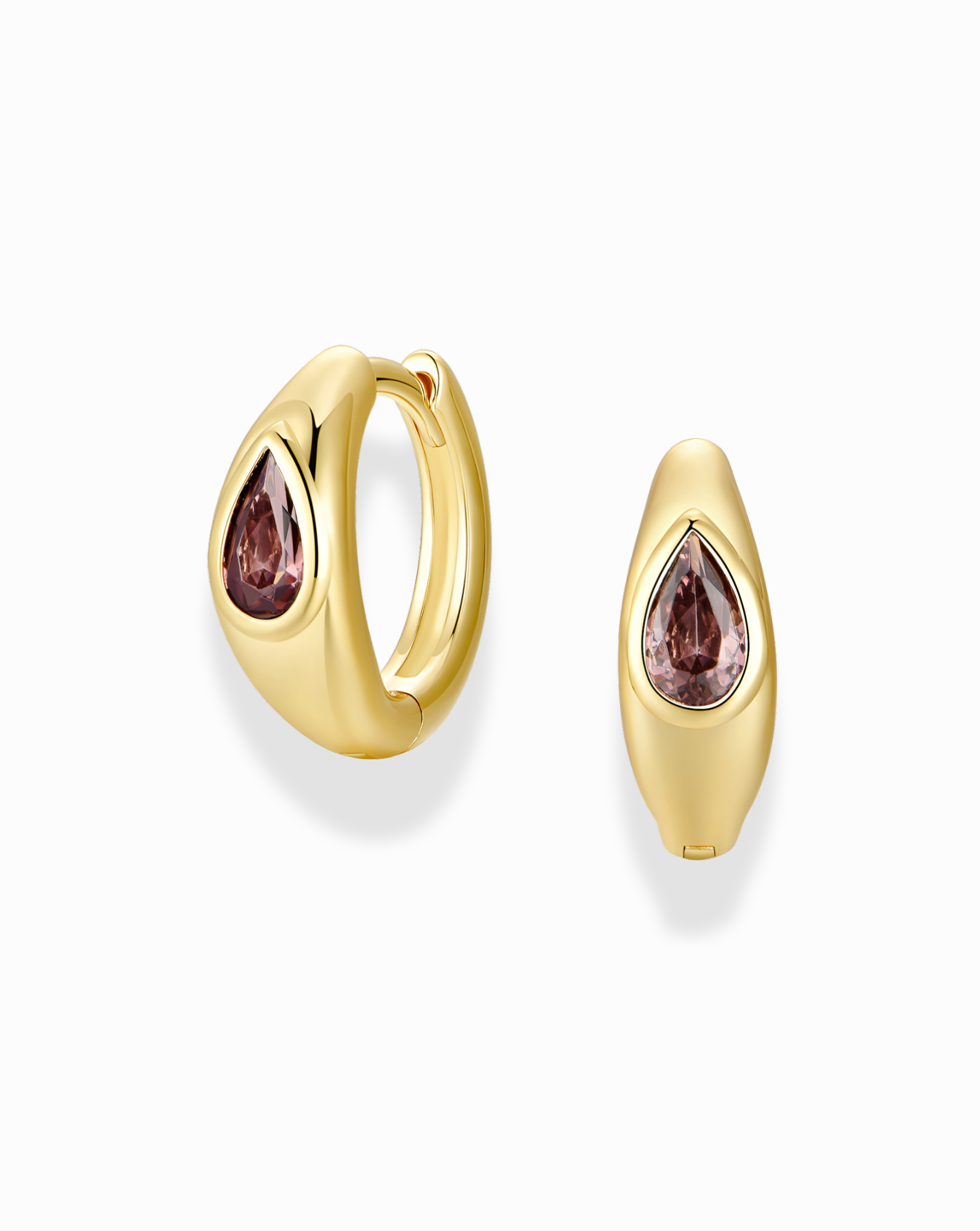 Mod + Jo - Tally Pear Huggie Hoops 
