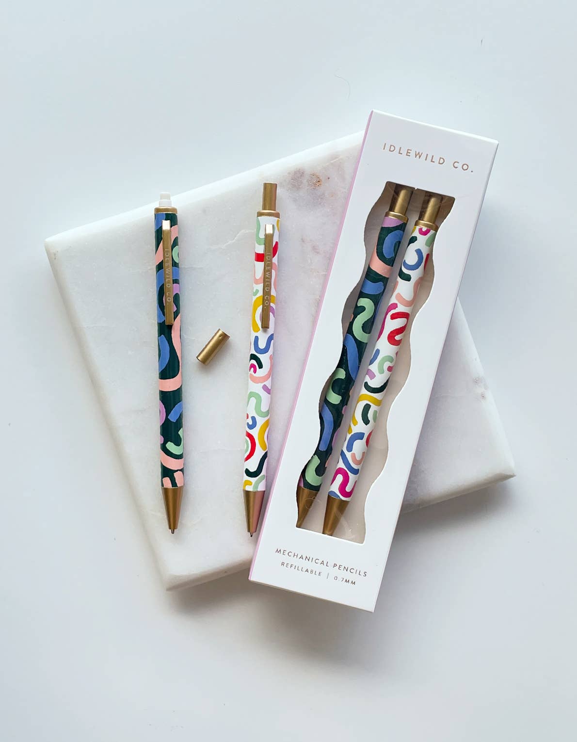 Rainbow Squiggles Mechanical Pencils
