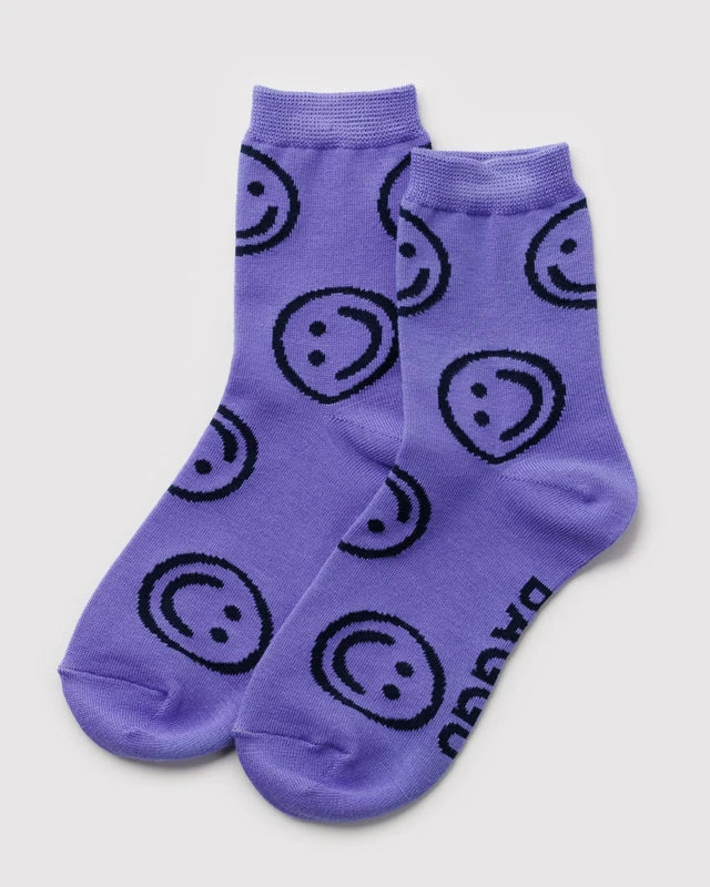 Crew Socks - Lavender Happy