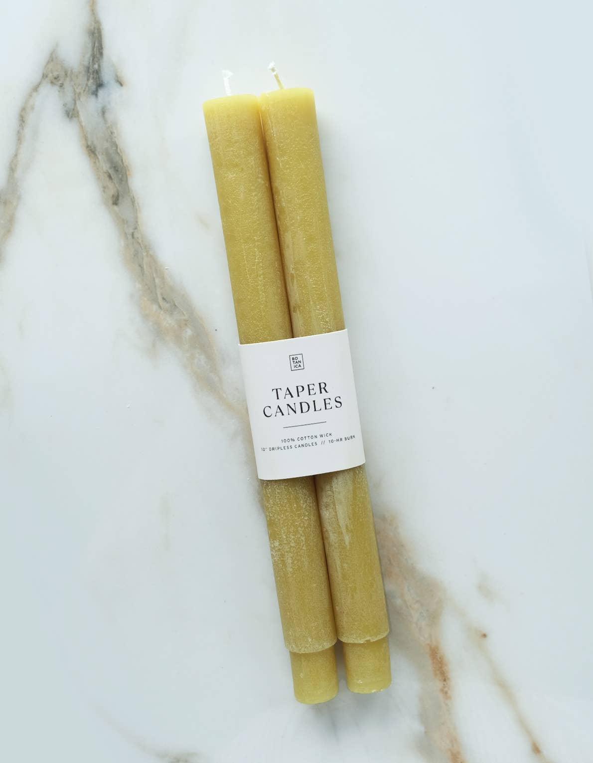 Taper Candle Pair - Martini Olive