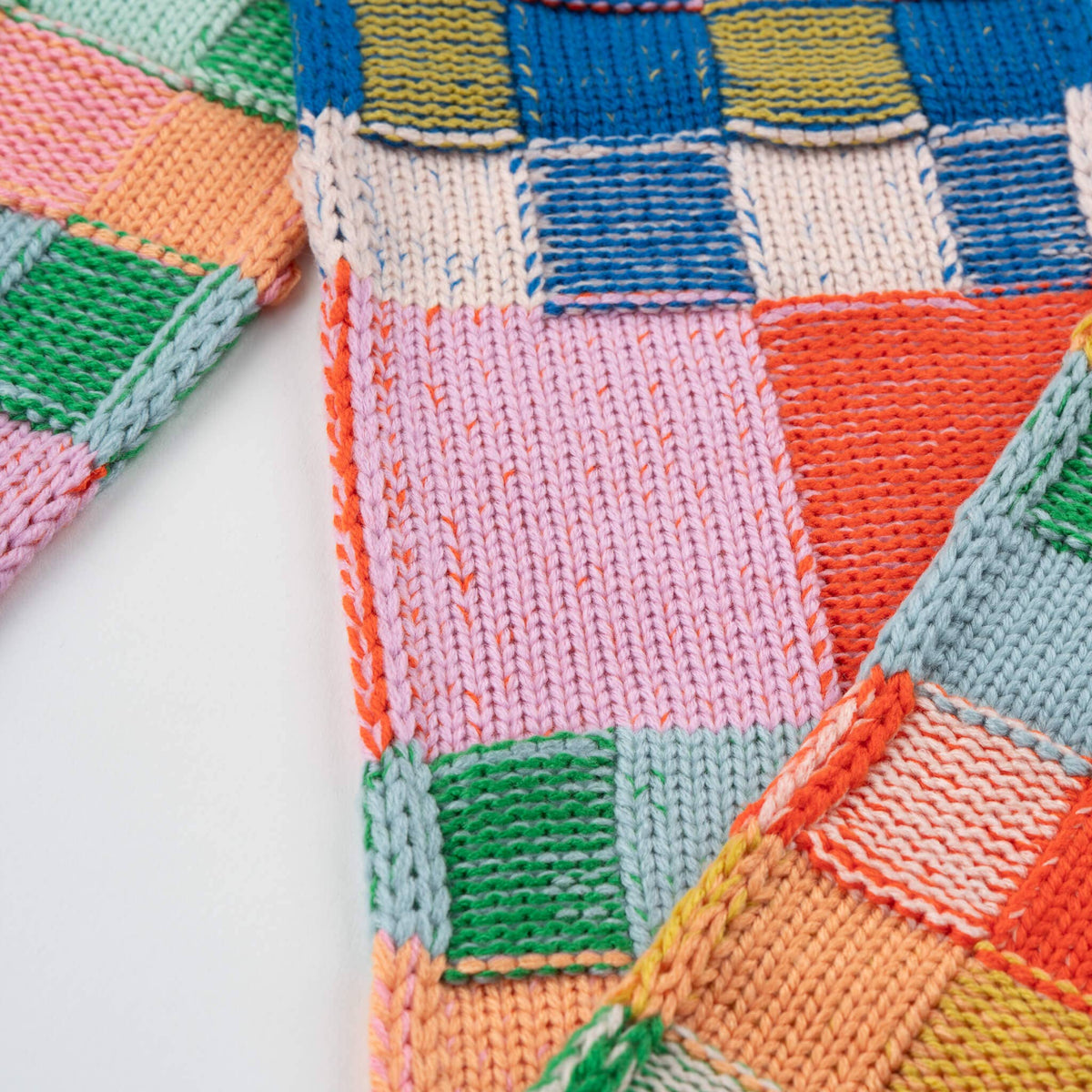 Mosaic Plaid Skinny Scarf