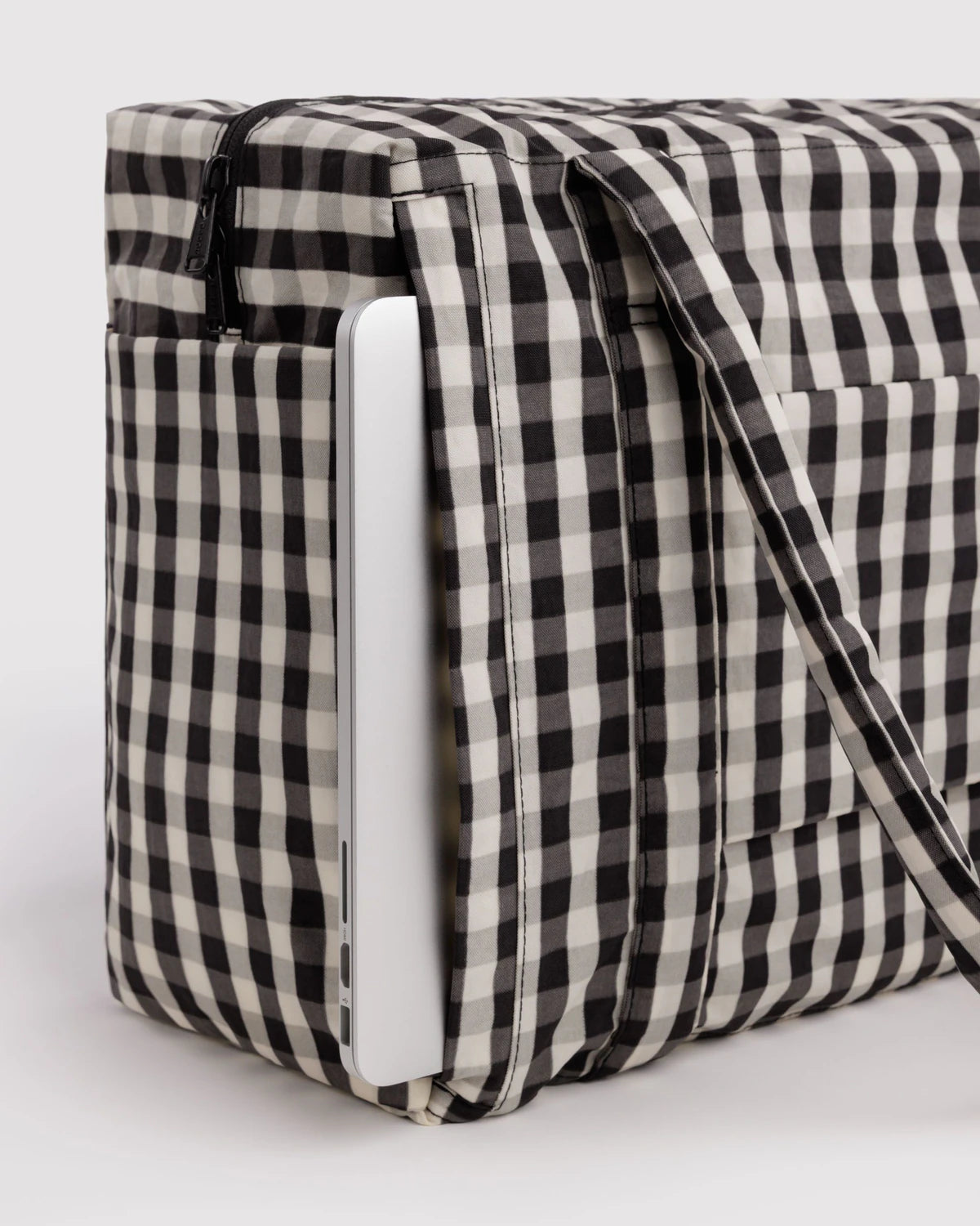 Small Cloud Carry-On - Black And Cream Gingham