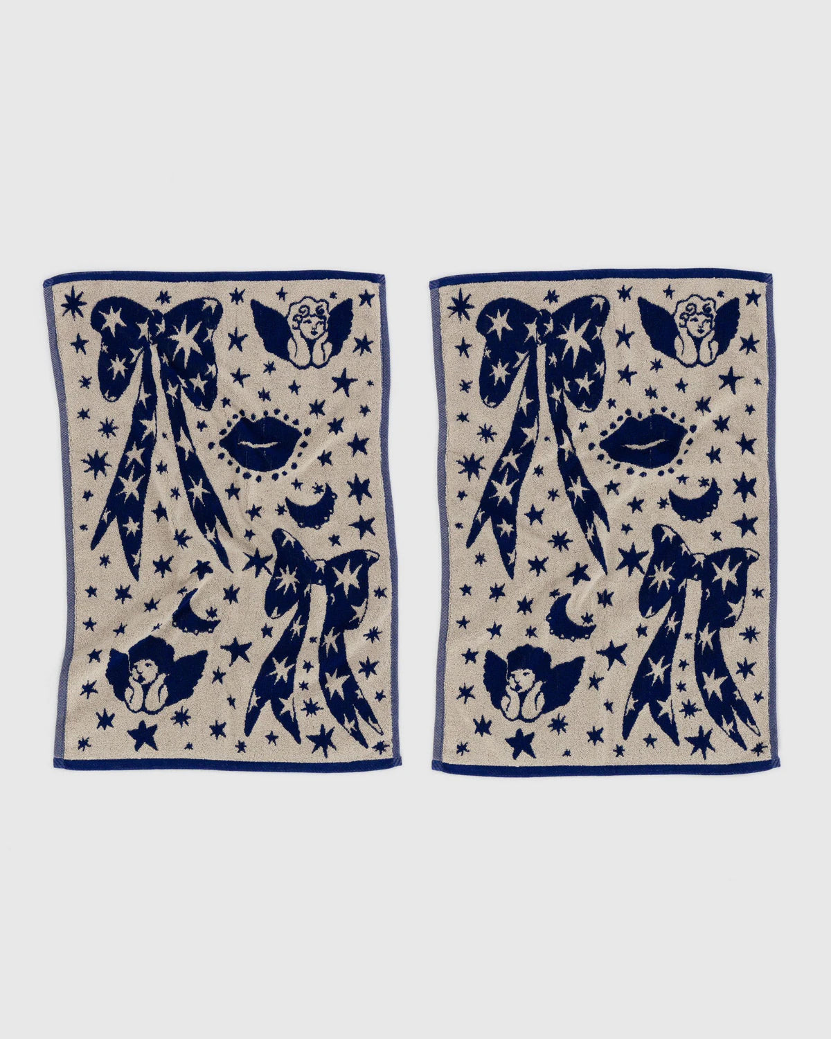 Hand Towel Set - Cherub Bows