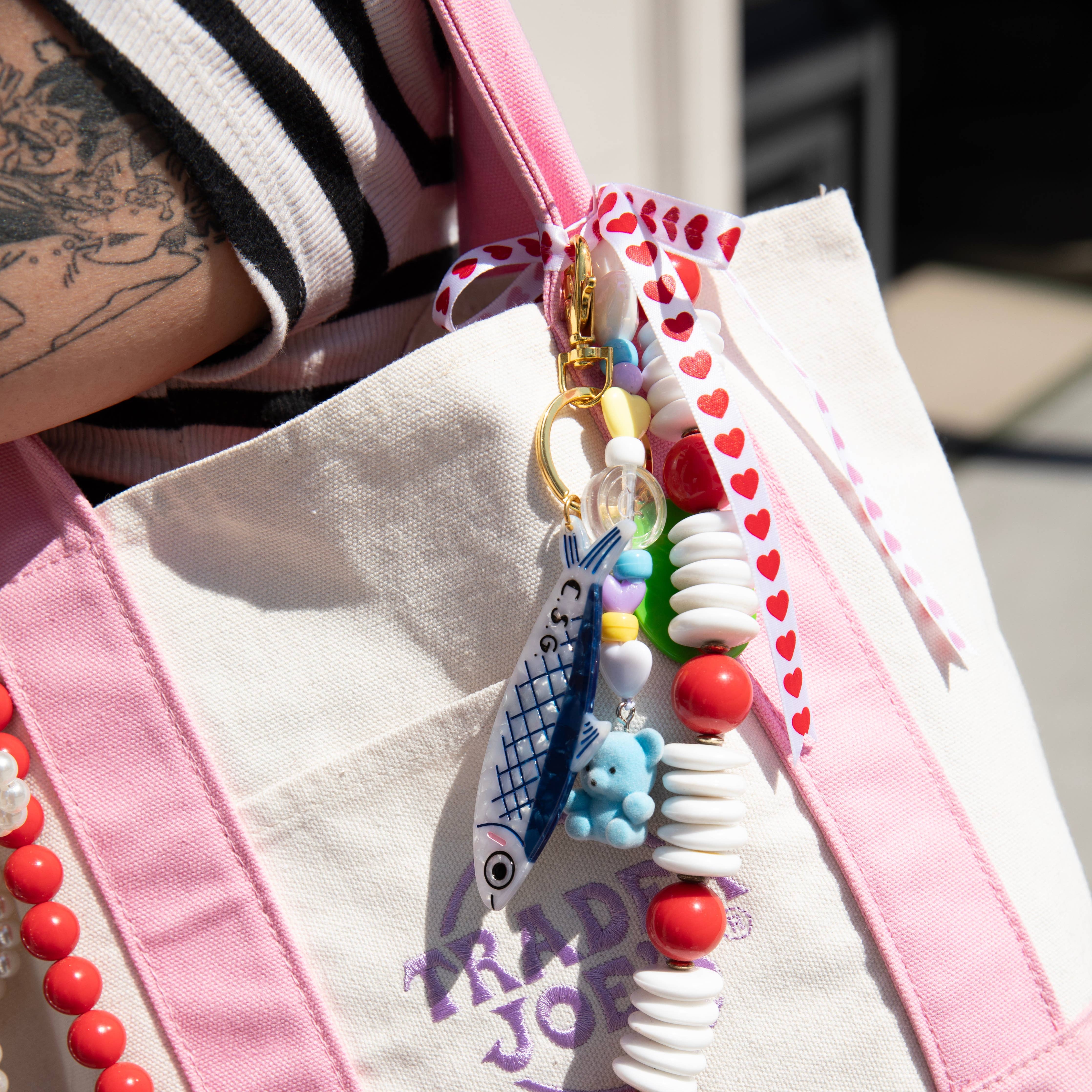 Fish & Olive Bag Charm