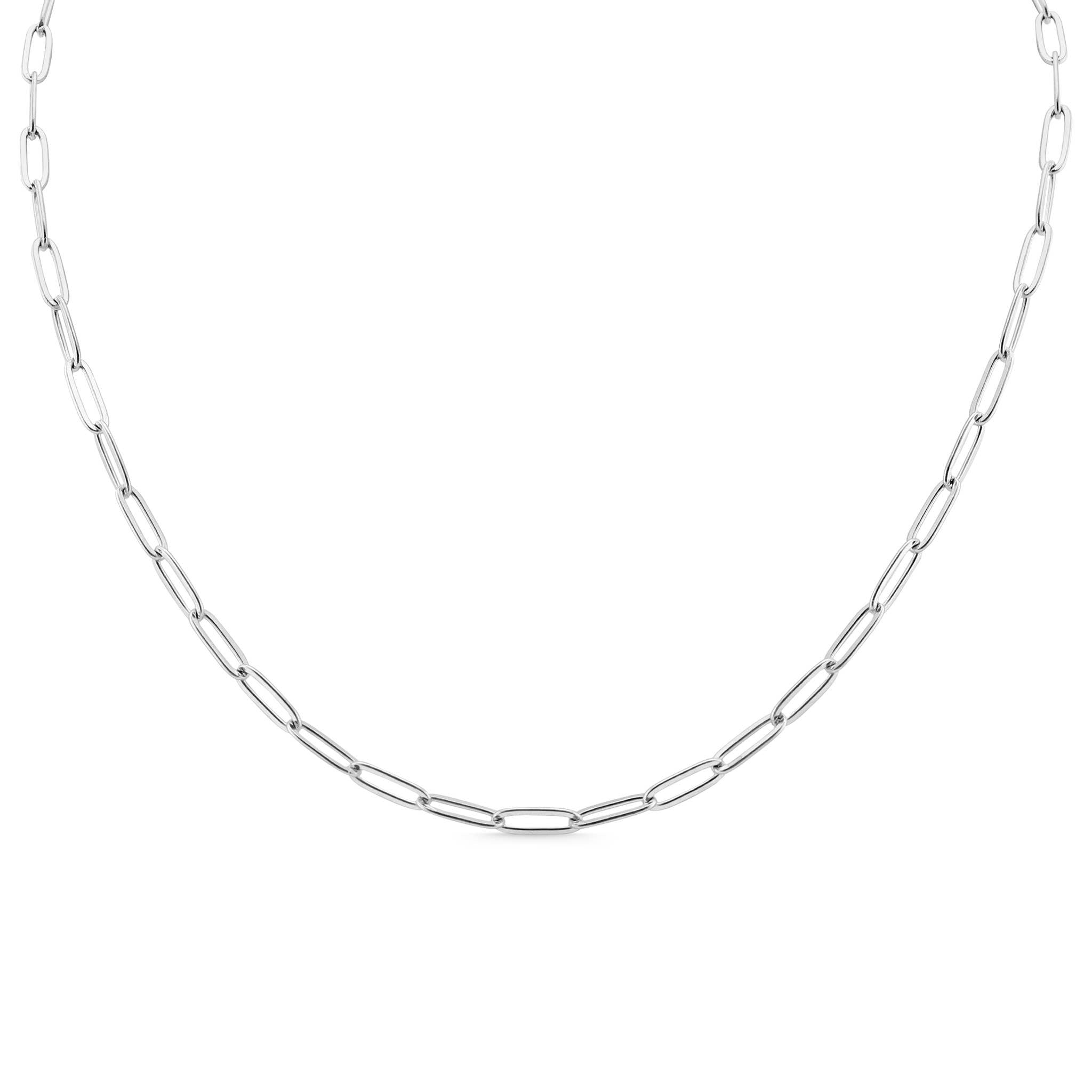 Stainless Steel Large Paperclip Chain Necklace