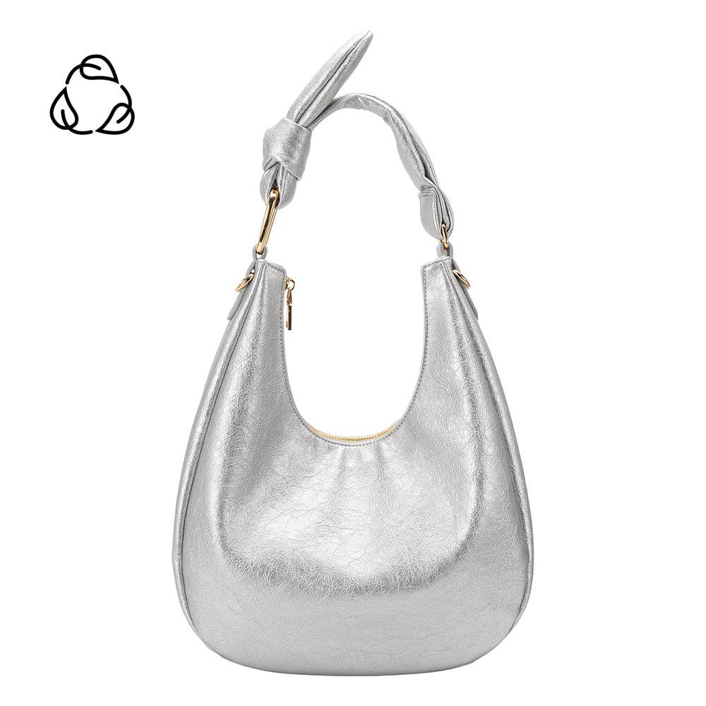 Lilie Silver Recycled Vegan Shoulder Bag