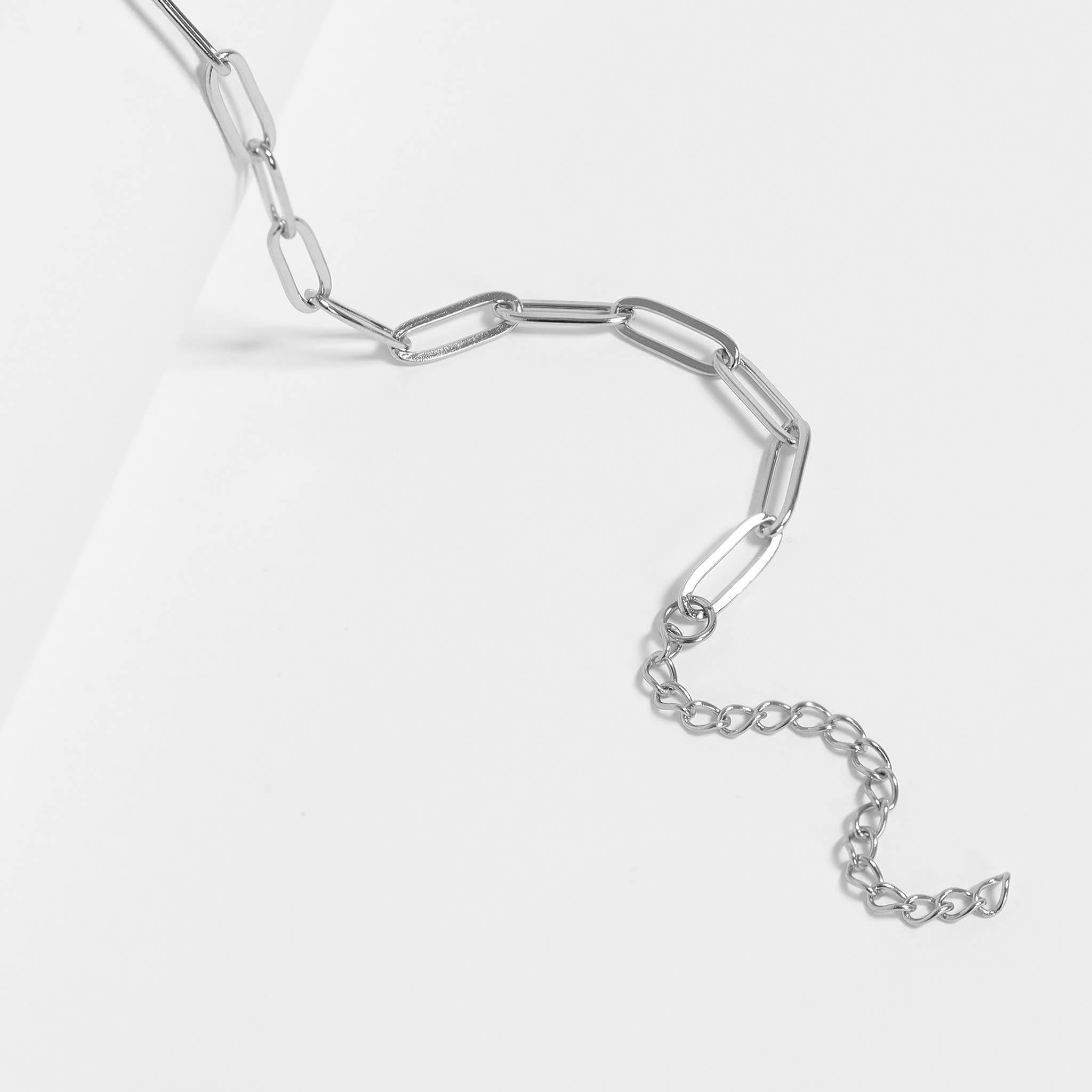 Stainless Steel Large Paperclip Chain Necklace