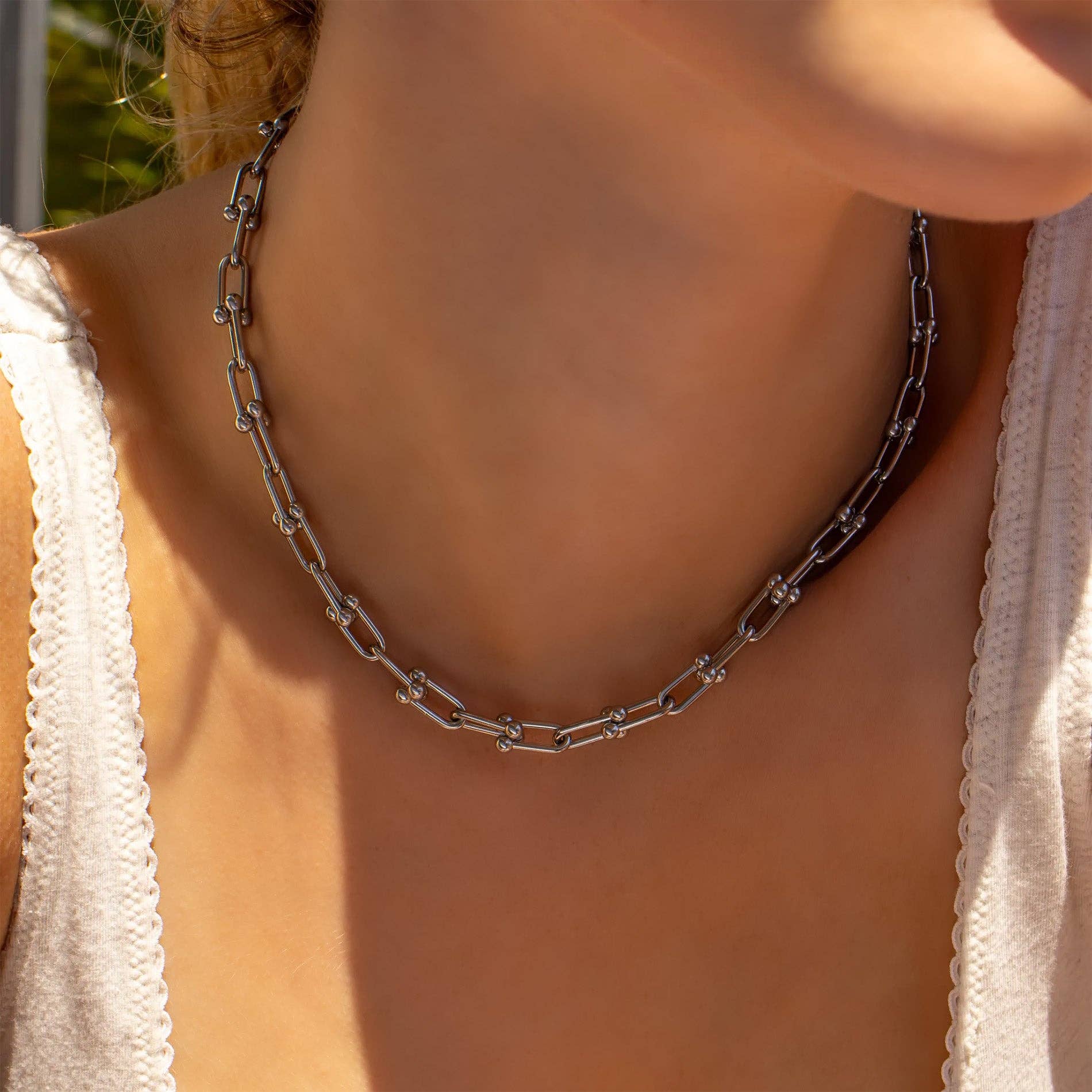 Stainless Steel Hardware Chain Necklace